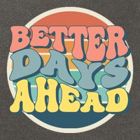 Better Days Ahead Retro Sunset Cotton Canvas Backpack