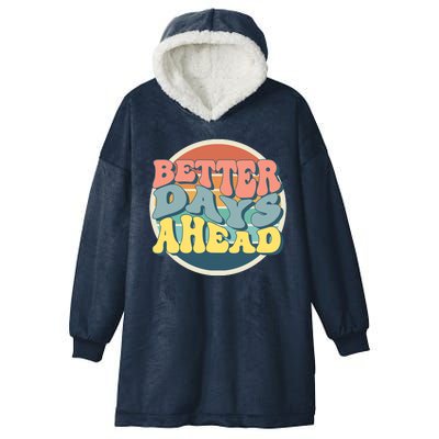 Better Days Ahead Retro Sunset Hooded Wearable Blanket