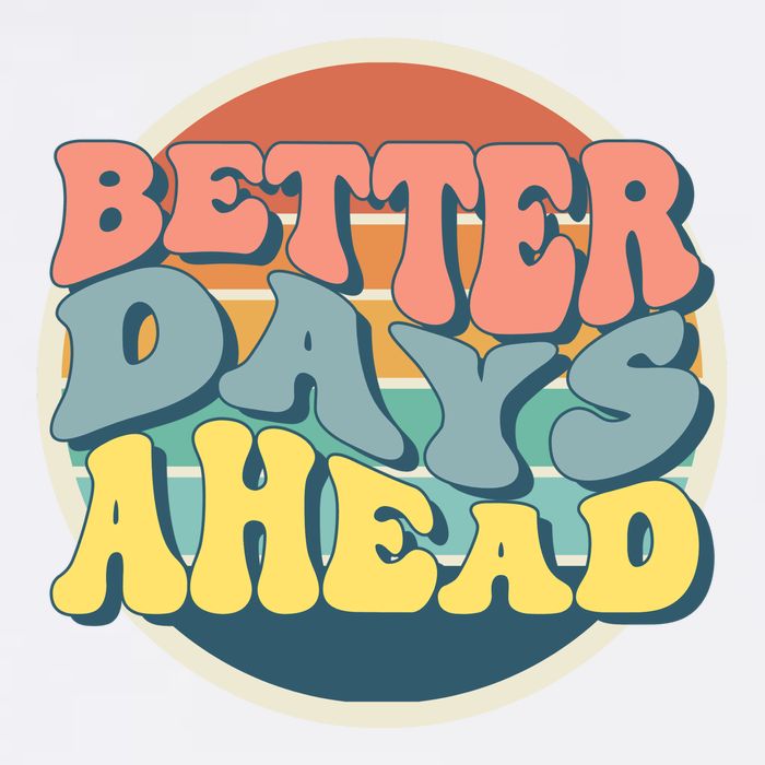 Better Days Ahead Retro Sunset Garment-Dyed Sweatshirt