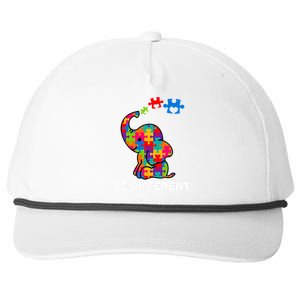 Be Different Autism Awareness Elephant Snapback Five-Panel Rope Hat