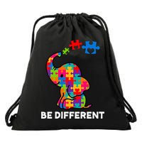 Be Different Autism Awareness Elephant Drawstring Bag