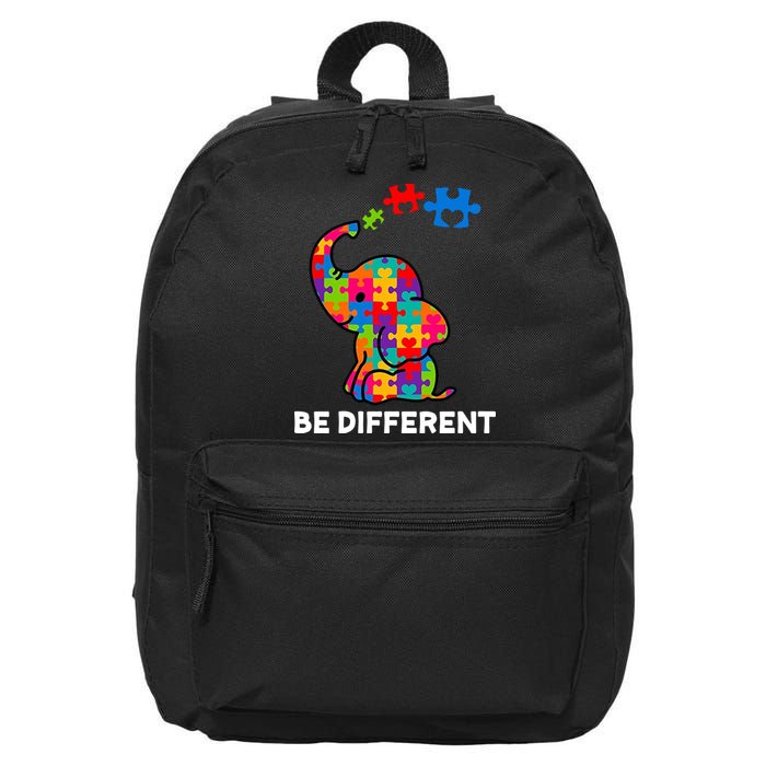 Be Different Autism Awareness Elephant 16 in Basic Backpack