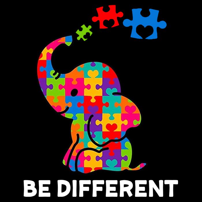 Be Different Autism Awareness Elephant 16 in Basic Backpack