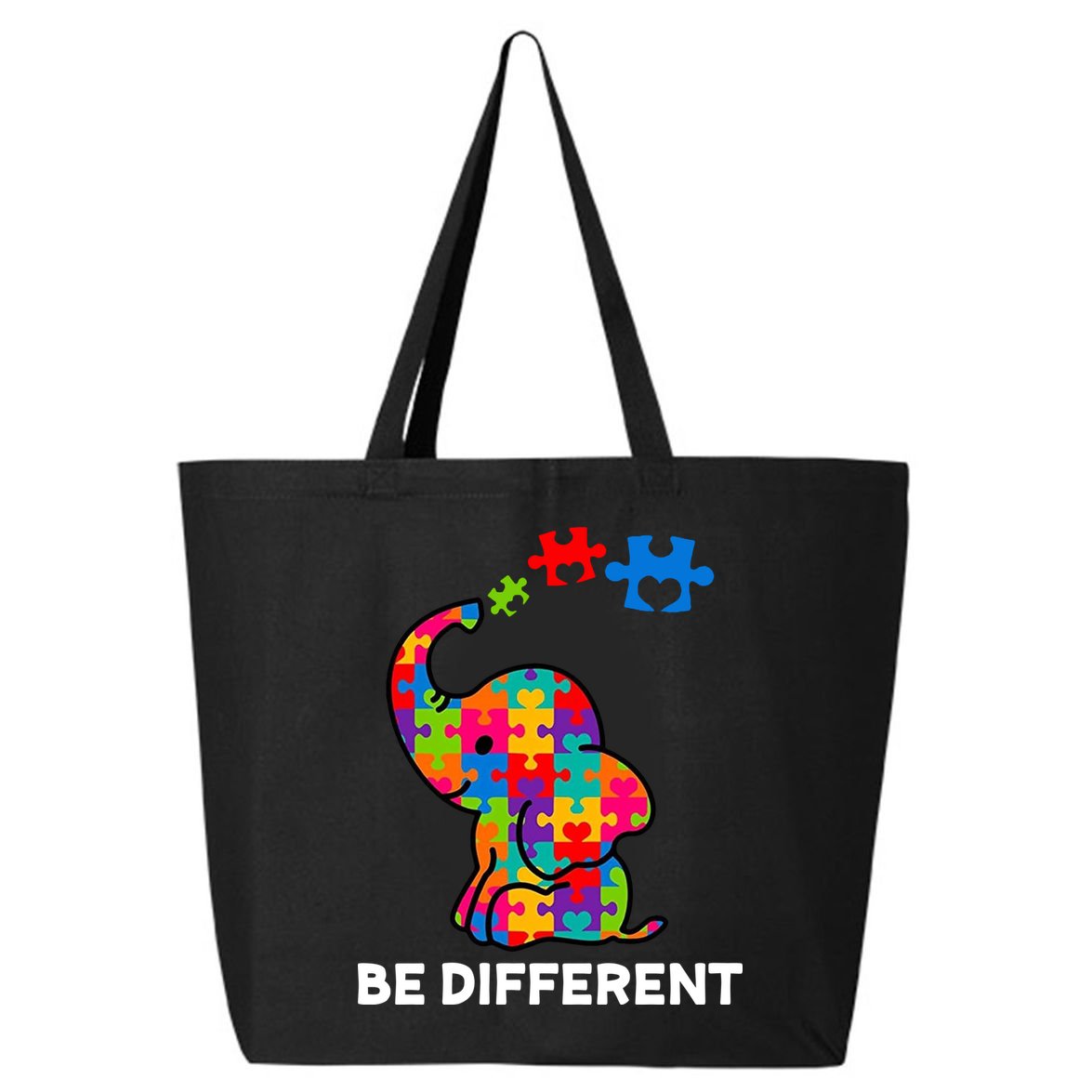 Be Different Autism Awareness Elephant 25L Jumbo Tote