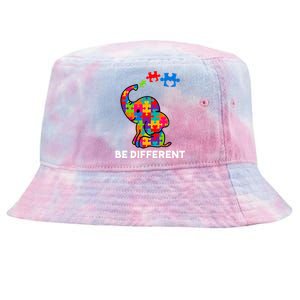 Be Different Autism Awareness Elephant Tie-Dyed Bucket Hat