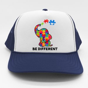 Be Different Autism Awareness Elephant Trucker Hat