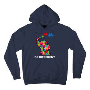 Be Different Autism Awareness Elephant Tall Hoodie