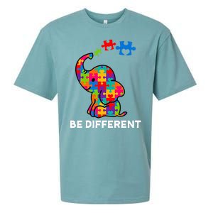 Be Different Autism Awareness Elephant Sueded Cloud Jersey T-Shirt