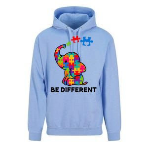 Be Different Autism Awareness Elephant Unisex Surf Hoodie