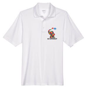 Be Different Autism Awareness Elephant Men's Origin Performance Pique Polo