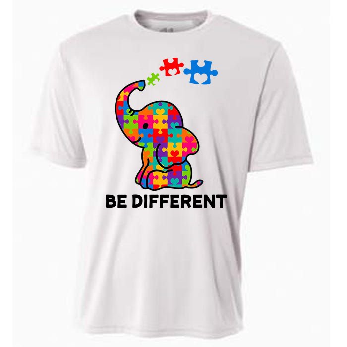 Be Different Autism Awareness Elephant Cooling Performance Crew T-Shirt