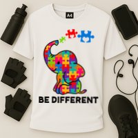 Be Different Autism Awareness Elephant Performance Shirt