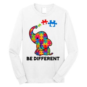 Be Different Autism Awareness Elephant Long Sleeve Shirt