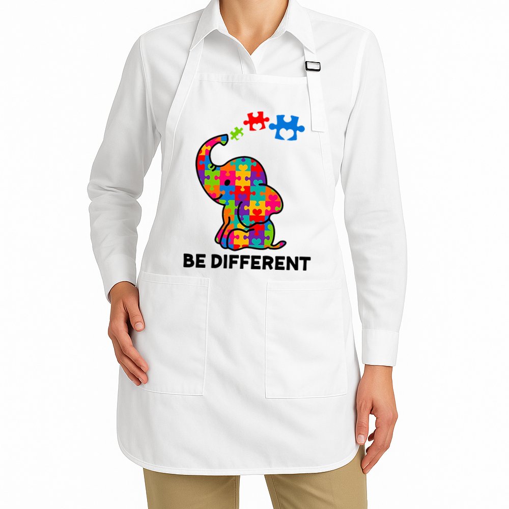 Be Different Autism Awareness Elephant Apron