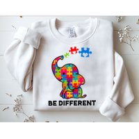 Be Different Autism Awareness Elephant Sweatshirt