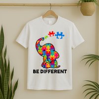 Be Different Autism Awareness Elephant T-Shirt