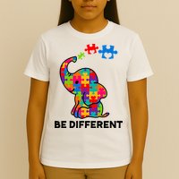 Be Different Autism Awareness Elephant T-Shirt