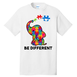 Be Different Autism Awareness Elephant Tall T-Shirt