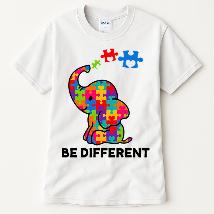 Be Different Autism Awareness Elephant Tall T-Shirt