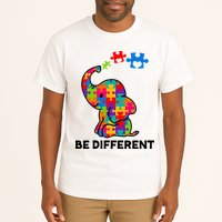 Be Different Autism Awareness Elephant Tall T-Shirt
