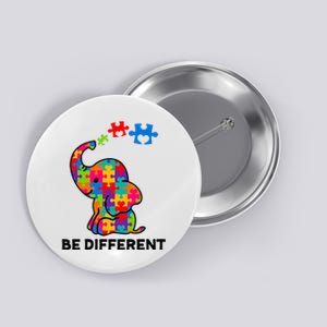 Be Different Autism Awareness Elephant Button