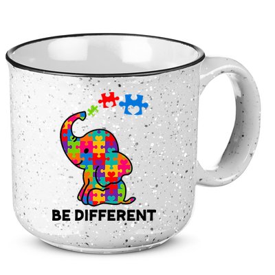 Be Different Autism Awareness Elephant 15oz Campfire Ceramic Mug