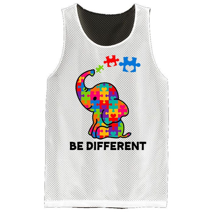 Be Different Autism Awareness Elephant Mesh Reversible Basketball Jersey Tank