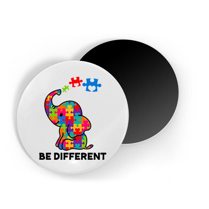 Be Different Autism Awareness Elephant Magnet