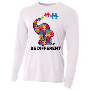 Be Different Autism Awareness Elephant Cooling Performance Long Sleeve Crew