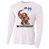 Be Different Autism Awareness Elephant Cooling Performance Long Sleeve Crew