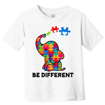 Be Different Autism Awareness Elephant Toddler T-Shirt
