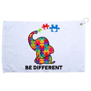 Be Different Autism Awareness Elephant Grommeted Golf Towel