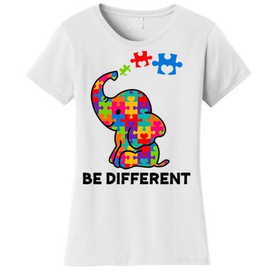 Be Different Autism Awareness Elephant Women's T-Shirt