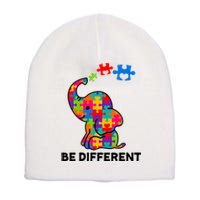 Be Different Autism Awareness Elephant Short Acrylic Beanie