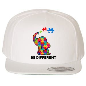 Be Different Autism Awareness Elephant Wool Snapback Cap