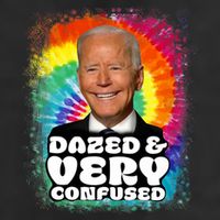 Biden Dazed And Very Confused Tiedye Funny Anti Joe Biden Adult Drive Performance Visor