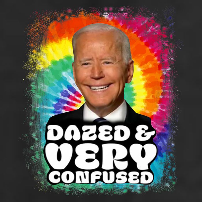 Biden Dazed And Very Confused Tiedye Funny Anti Joe Biden Adult Drive Performance Visor