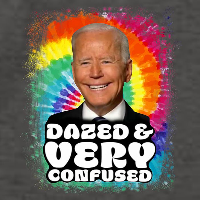 Biden Dazed And Very Confused Tiedye Funny Anti Joe Biden Vector Backpack