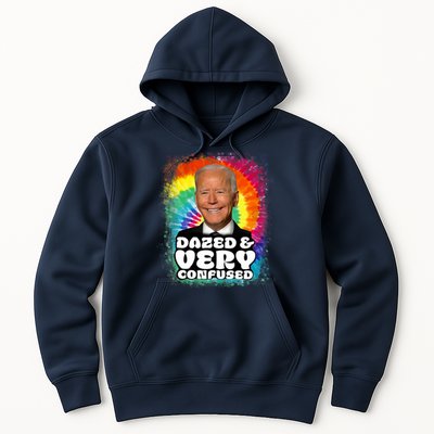 Biden Dazed And Very Confused Tiedye Funny Anti Joe Biden Hoodie