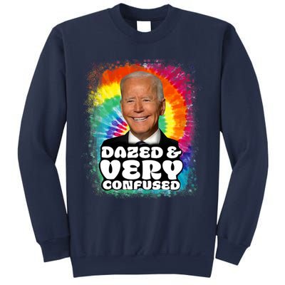Biden Dazed And Very Confused Tiedye Funny Anti Joe Biden Sweatshirt
