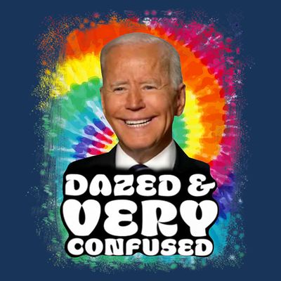 Biden Dazed And Very Confused Tiedye Funny Anti Joe Biden T-Shirt