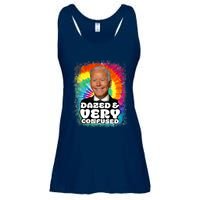 Biden Dazed And Very Confused Tiedye Funny Anti Joe Biden Ladies Essential Flowy Tank