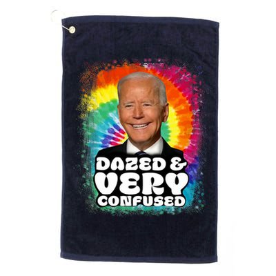 Biden Dazed And Very Confused Tiedye Funny Anti Joe Biden Golf Towel