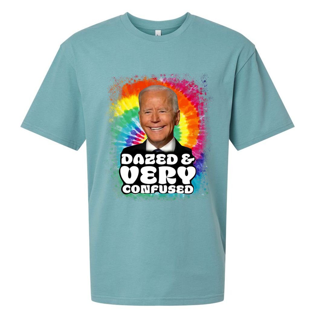 Biden Dazed And Very Confused Tiedye Funny Anti Joe Biden Sueded Cloud Jersey T-Shirt