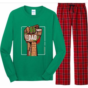 Black Dad African American Melanin Pride Black History Month Long Sleeve Pajama Set