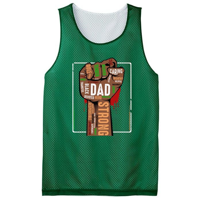 Black Dad African American Melanin Pride Black History Month Mesh Reversible Basketball Jersey Tank