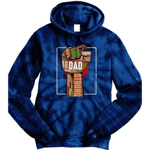 Black Dad African American Melanin Pride Black History Month Tie Dye Hoodie