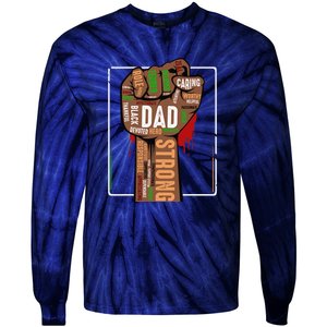 Black Dad African American Melanin Pride Black History Month Tie-Dye Long Sleeve Shirt