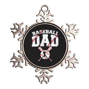 Baseball Dad Apparel Dad Baseball Father's Day Metallic Star Ornament