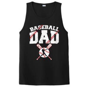 Baseball Dad Apparel Dad Baseball Fathers Day PosiCharge Competitor Tank